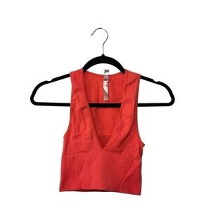 Urban Outfitters Coral V Neck Tank Top